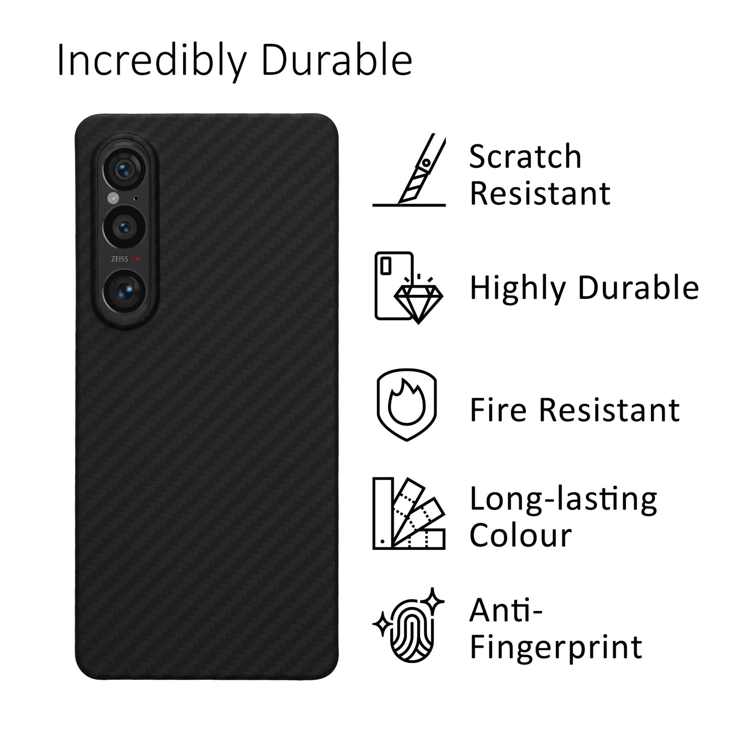 kalibri Schutzhülle kompatibel mit Sony Xperia 1 VI - Handy Cover Case Handyhülle