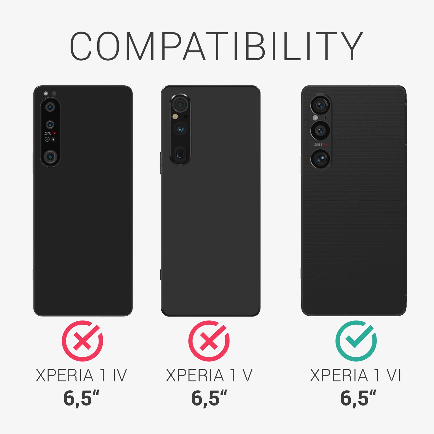 kalibri Schutzhülle kompatibel mit Sony Xperia 1 VI - Handy Cover Case Handyhülle