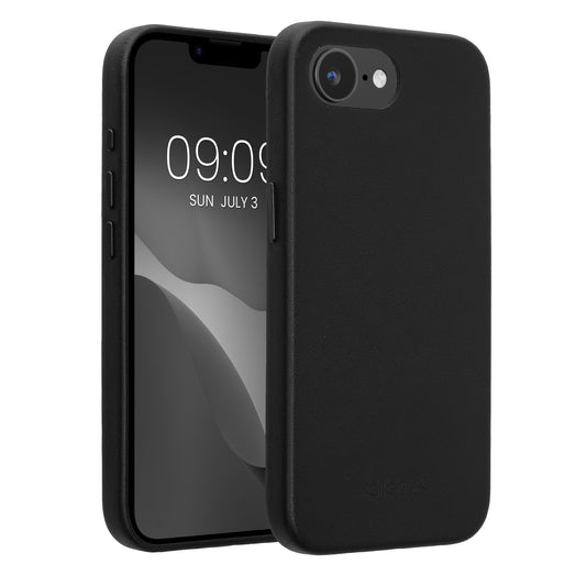 kalibri Schutzhülle kompatibel mit Apple iPhone 17e / iPhone 16e - Hülle Leder - Hardcover Handy Cover Case Schwarz Schwarz  