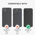 kalibri Hülle kompatibel mit Apple iPhone 15 Case - Handyhülle mit 2x Glas Schutz Folie - Cover Handyhülle