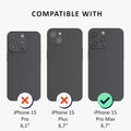 kalibri Hülle kompatibel mit Apple iPhone 15 Pro Max Case - Handyhülle mit 2x Glas Schutz Folie - Cover Handyhülle
