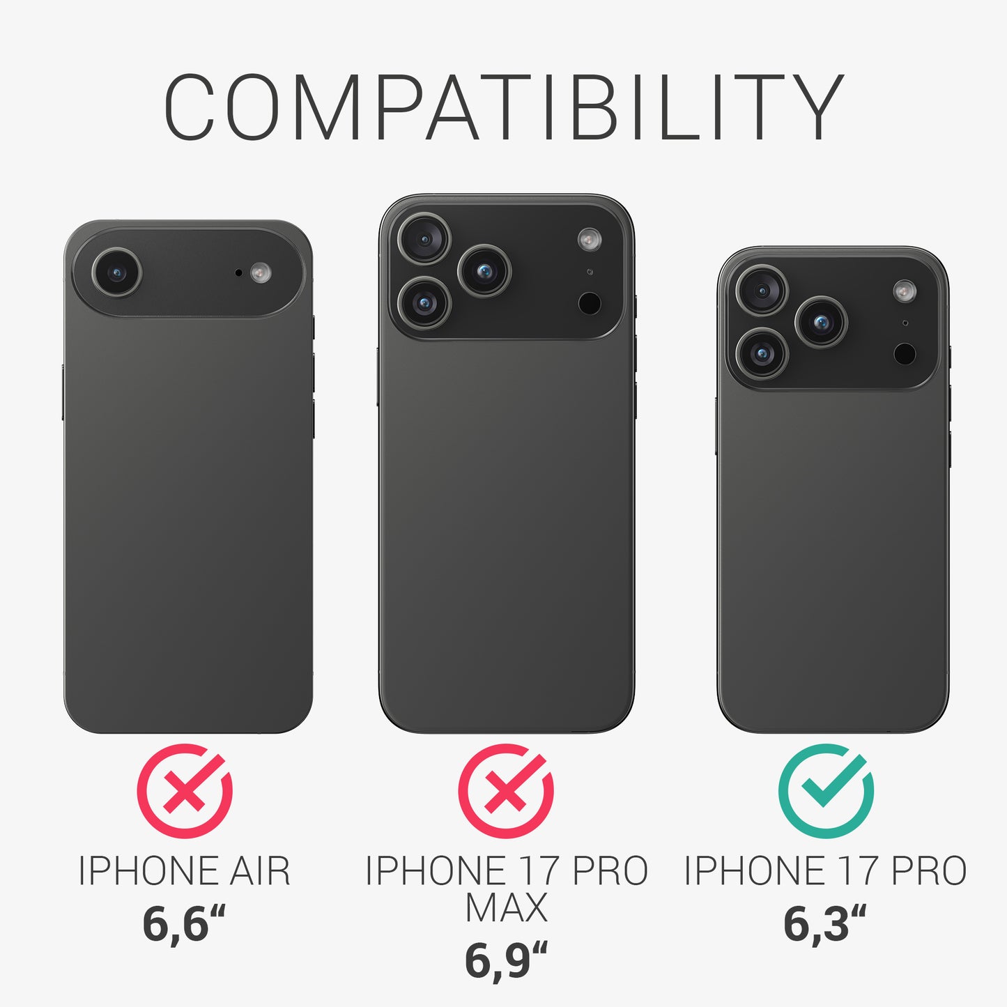 kalibri Schutzhülle kompatibel mit Apple iPhone 17 Pro Hardcover Handy Cover Case
