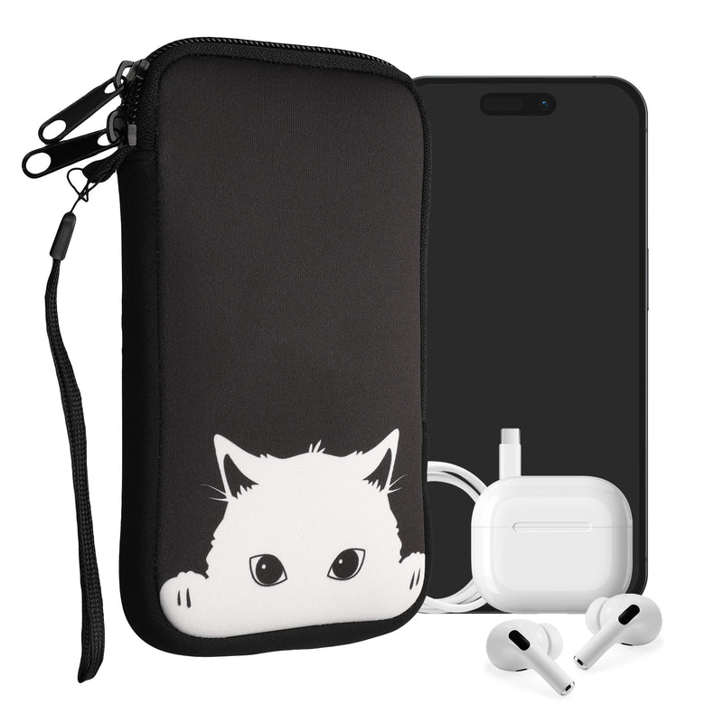 kwmobile Handytasche für Smartphones - Handy Tasche Hülle Cover Case Schutzhülle - Vögel Ast - 15,2 x 8,3 cm Innenmaße