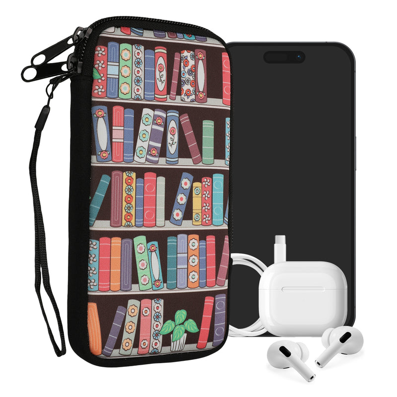 kwmobile Handytasche für Smartphones - Handy Tasche Hülle Cover Case Schutzhülle - Vögel Ast - 15,2 x 8,3 cm Innenmaße