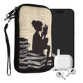 kwmobile Handytasche für Smartphones - Handy Tasche Hülle Cover Case Schutzhülle - Vögel Ast - 15,2 x 8,3 cm Innenmaße