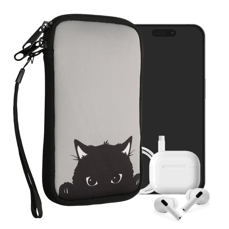 kwmobile Handytasche für Smartphones - Handy Tasche Hülle Cover Case Schutzhülle - Vögel Ast - 15,2 x 8,3 cm Innenmaße