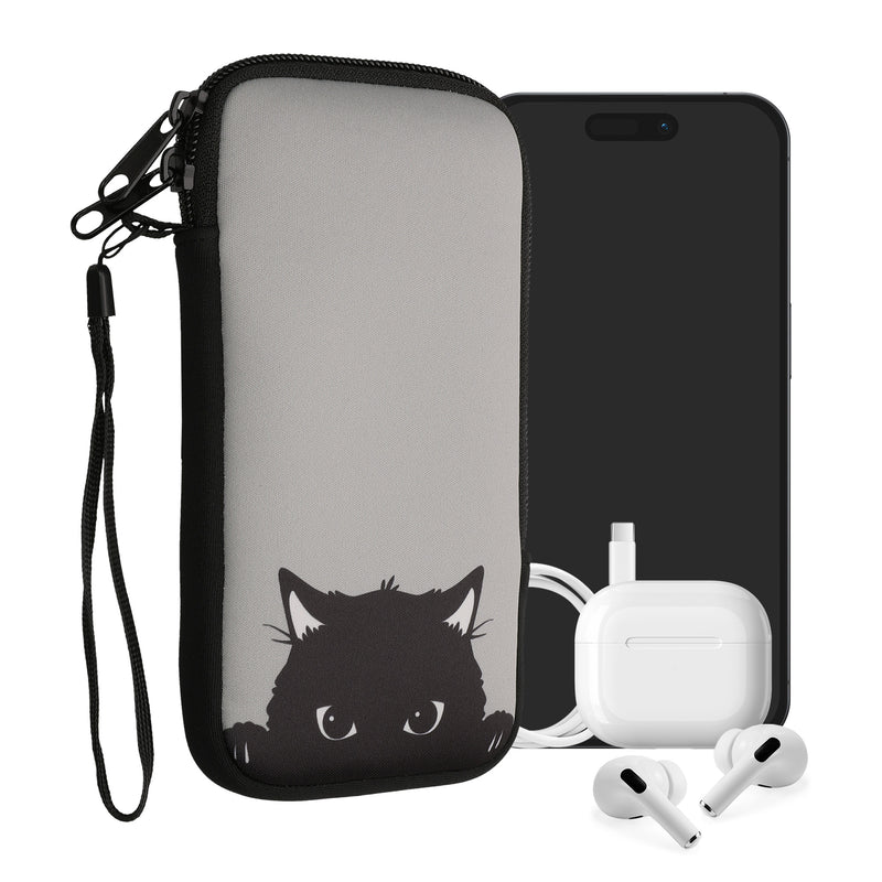 kwmobile Handytasche für Smartphones - Handy Tasche Hülle Cover Case Schutzhülle - Vögel Ast - 15,2 x 8,3 cm Innenmaße