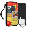kwmobile Handytasche für Smartphones - Handy Tasche Hülle Cover Case Schutzhülle - Vögel Ast - 15,2 x 8,3 cm Innenmaße