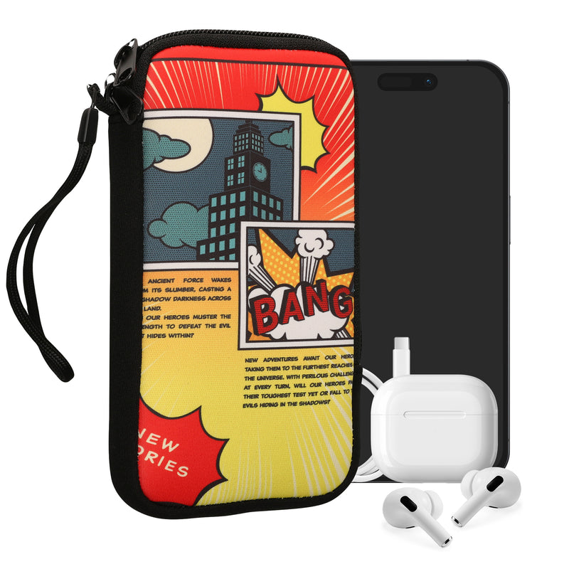 kwmobile Handytasche für Smartphones - Handy Tasche Hülle Cover Case Schutzhülle - Vögel Ast - 15,2 x 8,3 cm Innenmaße