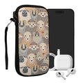 kwmobile Handytasche für Smartphones - Handy Tasche Hülle Cover Case Schutzhülle - Vögel Ast - 15,2 x 8,3 cm Innenmaße