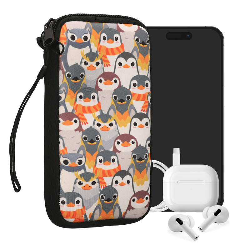 kwmobile Handytasche für Smartphones - Handy Tasche Hülle Cover Case Schutzhülle - Vögel Ast - 15,2 x 8,3 cm Innenmaße
