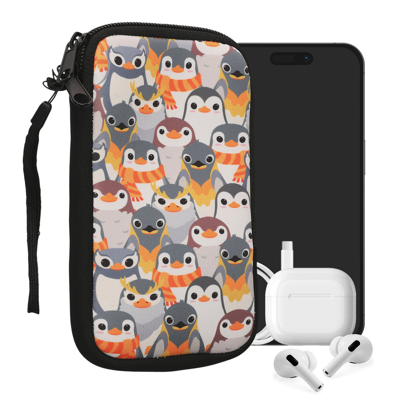 kwmobile Handytasche für Smartphones - Handy Tasche Hülle Cover Case Schutzhülle - Vögel Ast - 15,2 x 8,3 cm Innenmaße