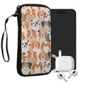 kwmobile Handytasche für Smartphones - Handy Tasche Hülle Cover Case Schutzhülle - Vögel Ast - 15,2 x 8,3 cm Innenmaße