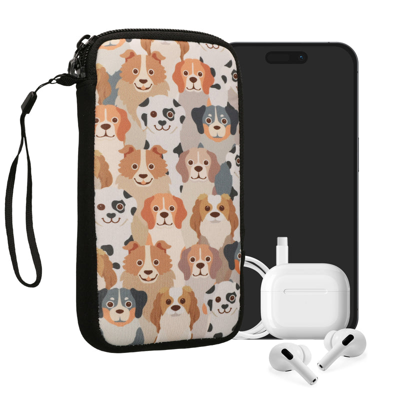 kwmobile Handytasche für Smartphones - Handy Tasche Hülle Cover Case Schutzhülle - Vögel Ast - 15,2 x 8,3 cm Innenmaße
