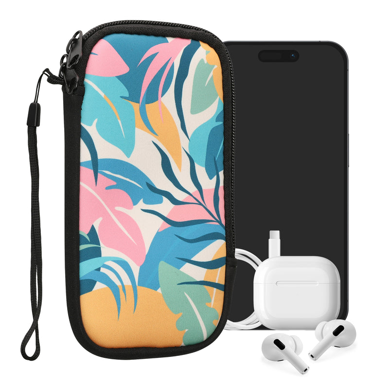 kwmobile Handytasche für Smartphones - Handy Tasche Hülle Cover Case Schutzhülle - Vögel Ast - 15,2 x 8,3 cm Innenmaße