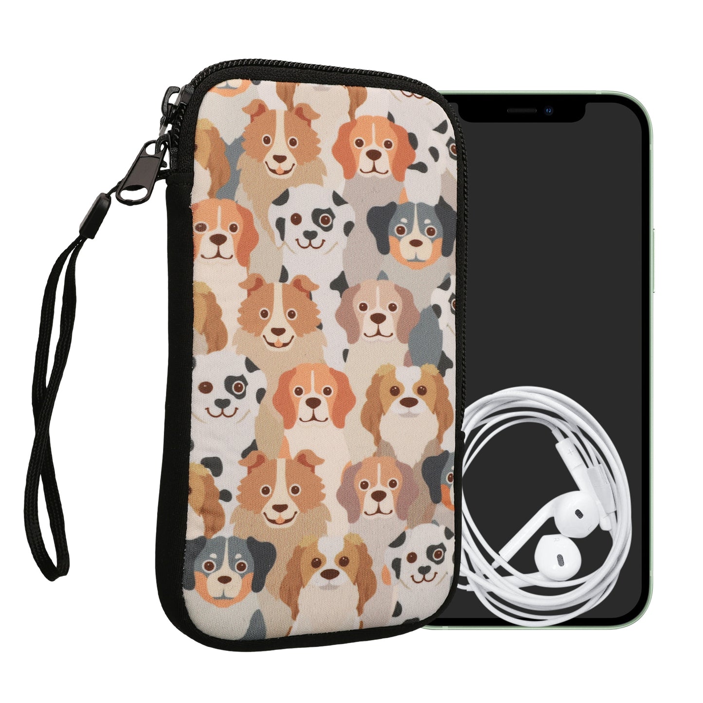 kwmobile Handytasche für Smartphones - Handy Tasche Hülle Cover Case Schutzhülle - Vögel Ast - 15,2 x 8,3 cm Innenmaße
