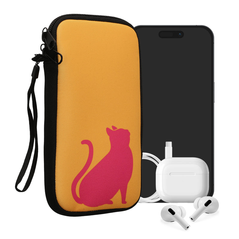 kwmobile Handytasche für Smartphones - Handy Tasche Hülle Cover Case Schutzhülle - Vögel Ast - 15,2 x 8,3 cm Innenmaße