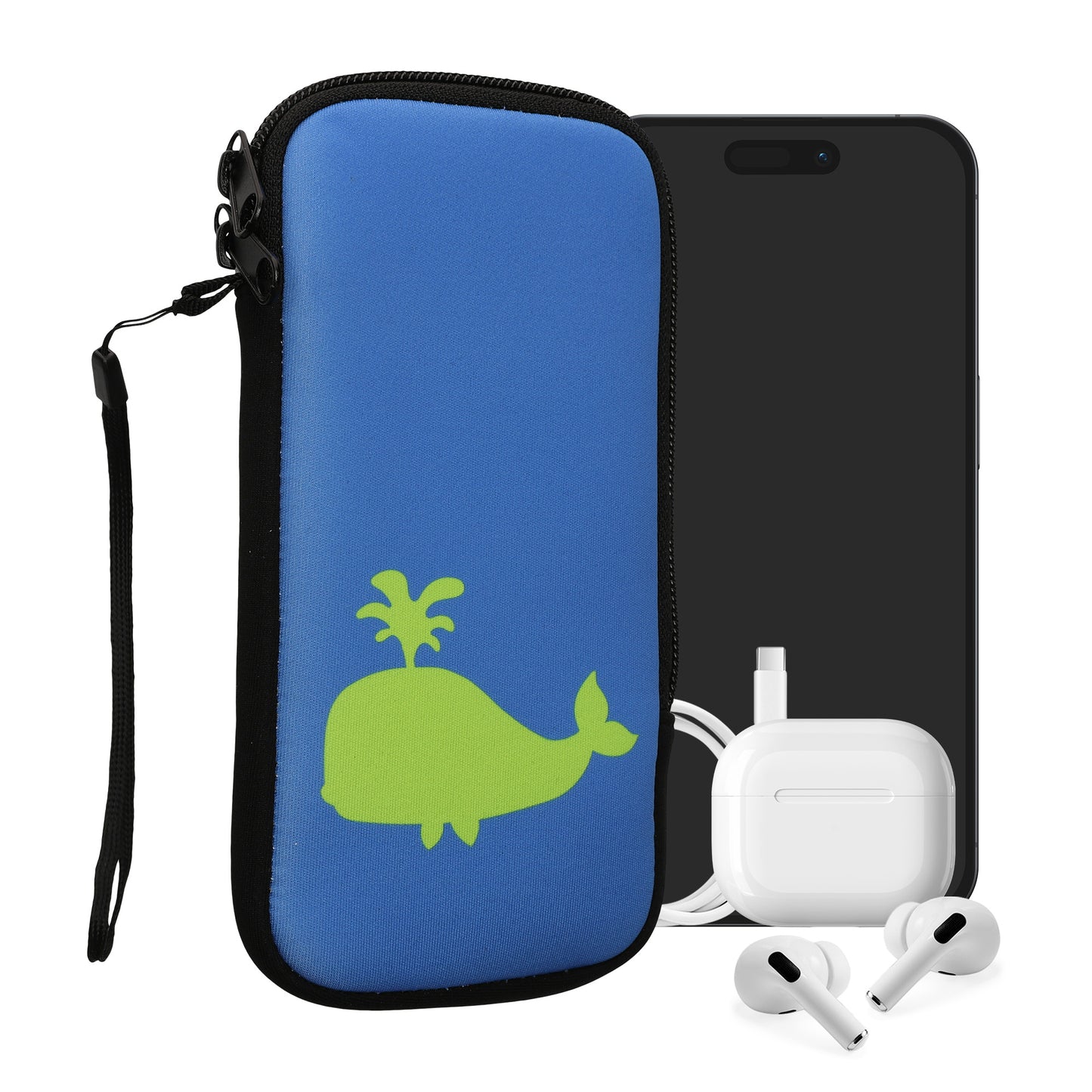 kwmobile Handytasche für Smartphones - Handy Tasche Hülle Cover Case Schutzhülle - Vögel Ast - 15,2 x 8,3 cm Innenmaße
