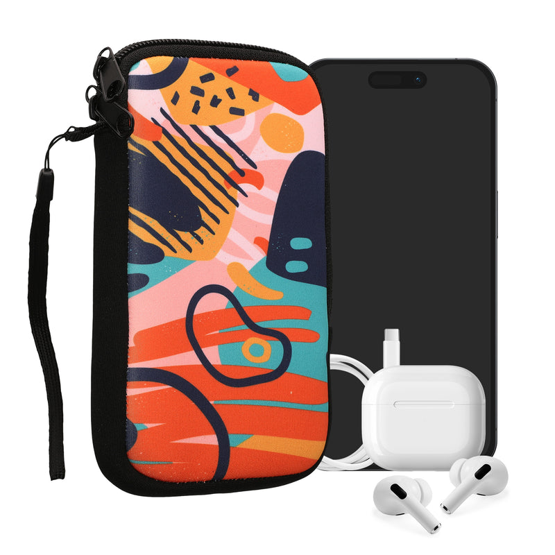 kwmobile Handytasche für Smartphones - Handy Tasche Hülle Cover Case Schutzhülle - Vögel Ast - 15,2 x 8,3 cm Innenmaße