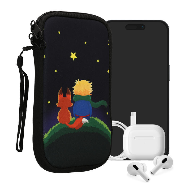 kwmobile Handytasche für Smartphones - Handy Tasche Hülle Cover Case Schutzhülle - Vögel Ast - 15,2 x 8,3 cm Innenmaße