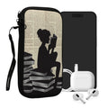 kwmobile Handytasche für Smartphones - Handy Tasche Hülle Cover Case Schutzhülle - Vögel Ast - 15,2 x 8,3 cm Innenmaße