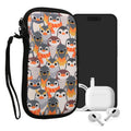 kwmobile Handytasche für Smartphones - Handy Tasche Hülle Cover Case Schutzhülle - Vögel Ast - 15,2 x 8,3 cm Innenmaße