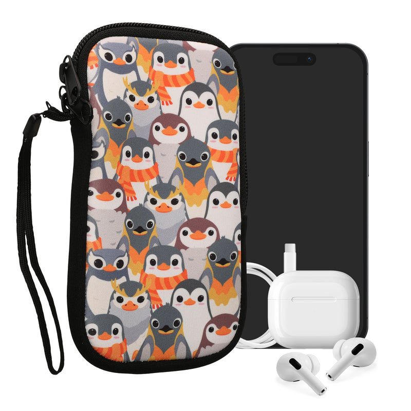 kwmobile Handytasche für Smartphones - Handy Tasche Hülle Cover Case Schutzhülle - Vögel Ast - 15,2 x 8,3 cm Innenmaße
