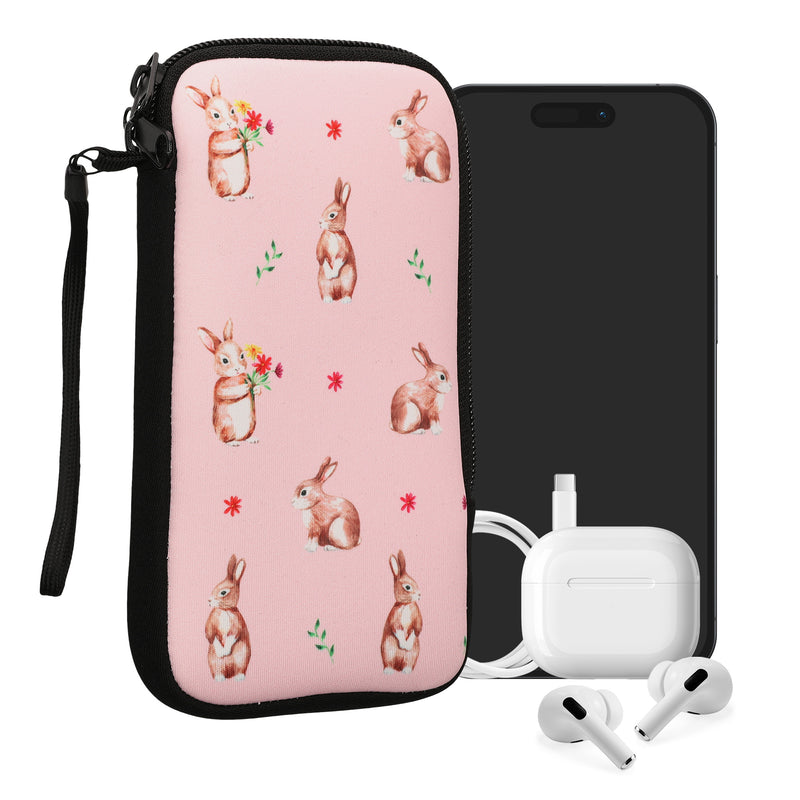 kwmobile Handytasche für Smartphones - Handy Tasche Hülle Cover Case Schutzhülle - Vögel Ast - 15,2 x 8,3 cm Innenmaße