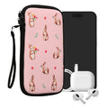 kwmobile Handytasche für Smartphones - Handy Tasche Hülle Cover Case Schutzhülle - Vögel Ast - 15,2 x 8,3 cm Innenmaße