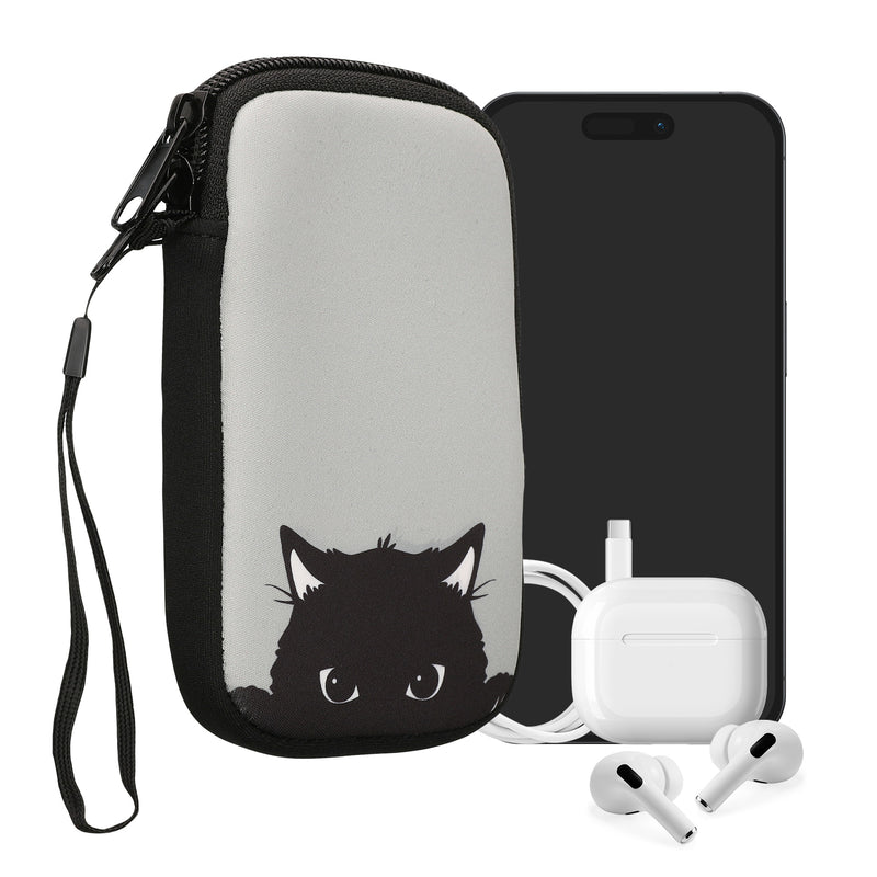 kwmobile Handytasche für Smartphones - Handy Tasche Hülle Cover Case Schutzhülle - Vögel Ast - 15,2 x 8,3 cm Innenmaße