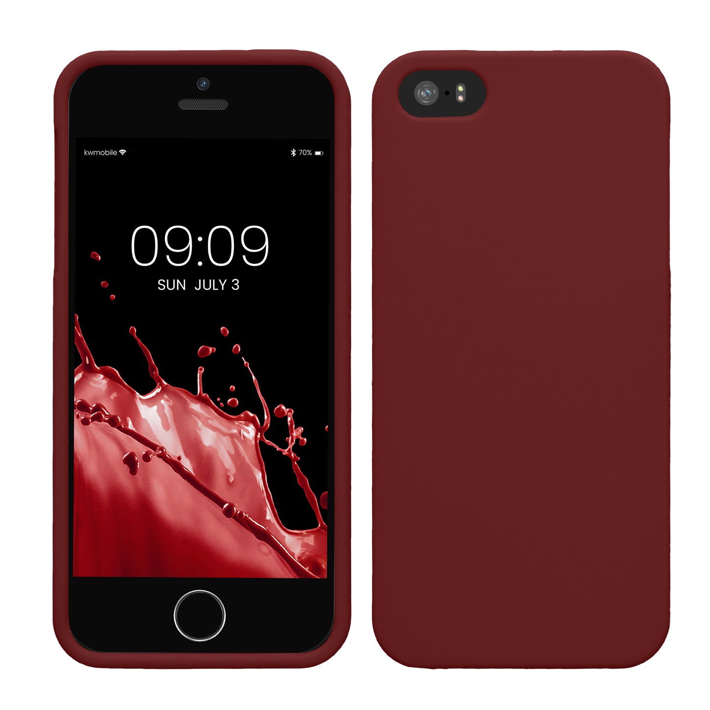 kwmobile Handyhülle für Apple iPhone SE (1.Gen 2016) / iPhone 5 / iPhone 5S Hülle - Kabelloses Laden - Schutzhülle Cover