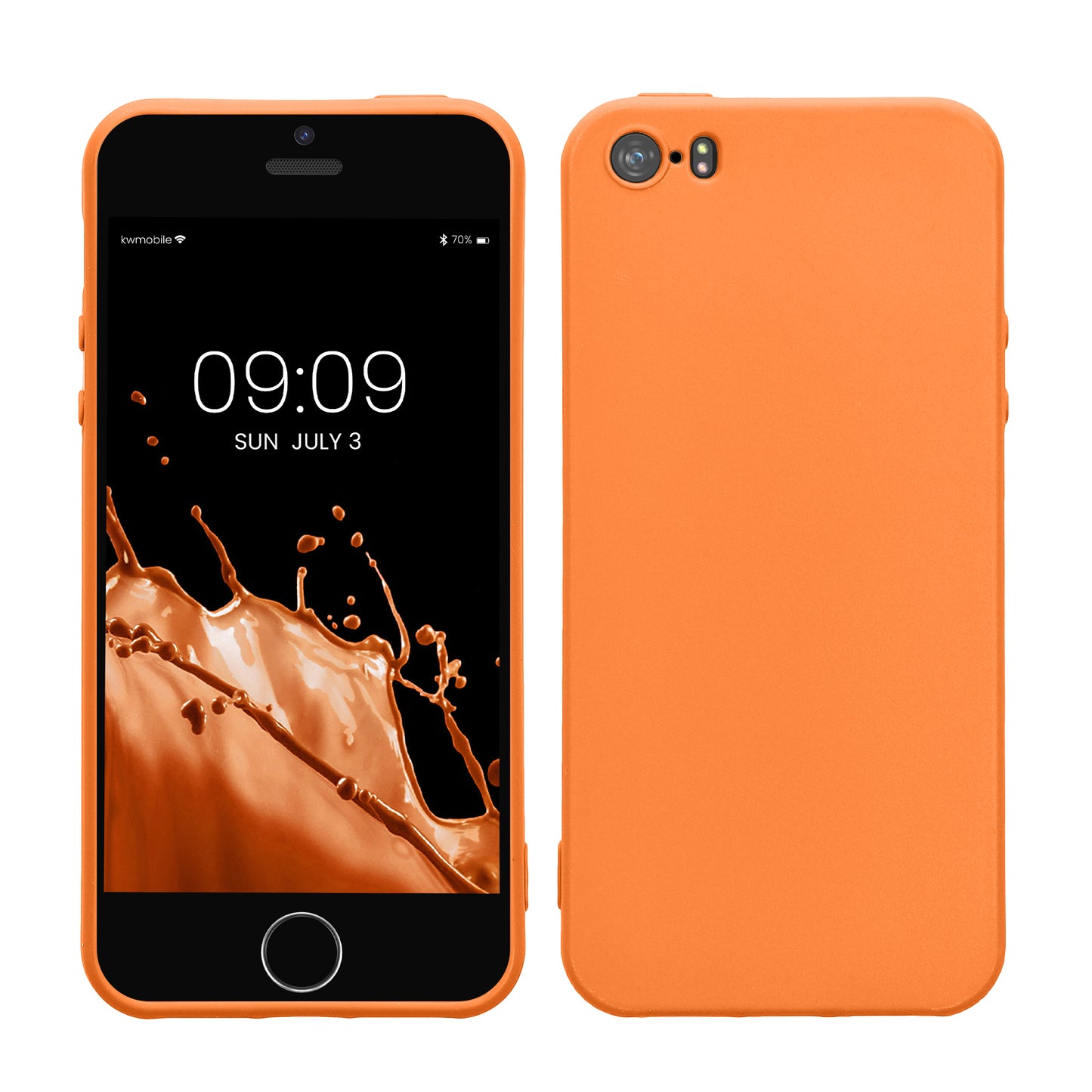 kwmobile Handyhülle für Apple iPhone SE (1.Gen 2016) / iPhone 5 / iPhone 5S Hülle - Kabelloses Laden - Schutzhülle Cover