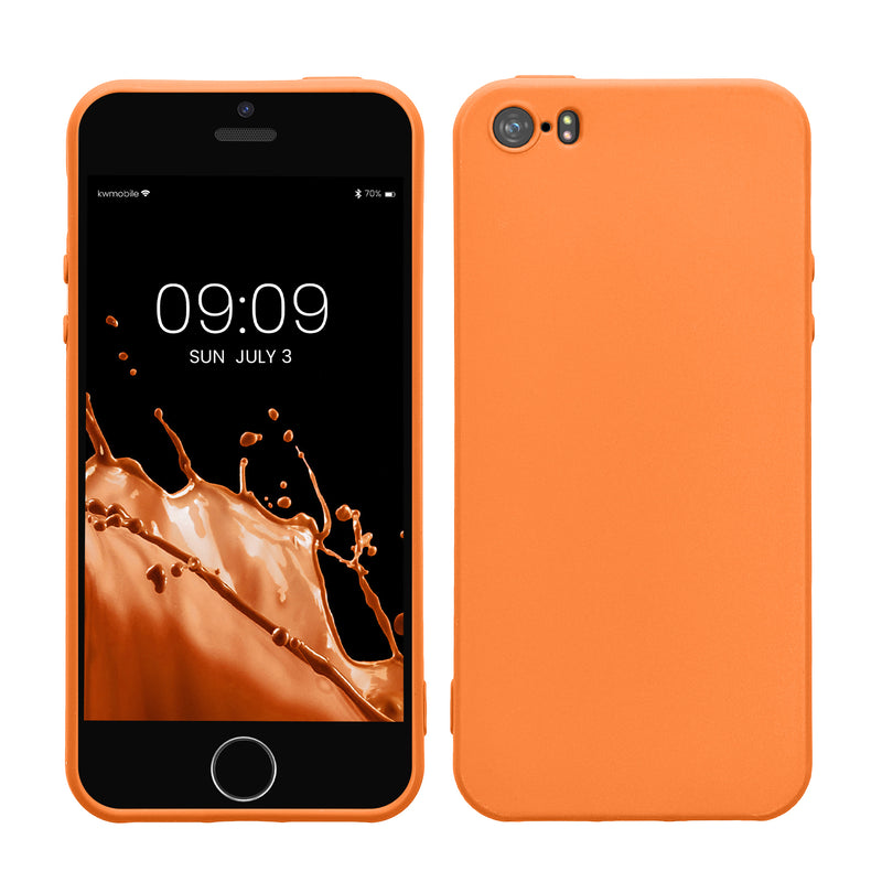kwmobile Handyhülle für Apple iPhone SE (1.Gen 2016) / iPhone 5 / iPhone 5S Hülle - Kabelloses Laden - Schutzhülle Cover