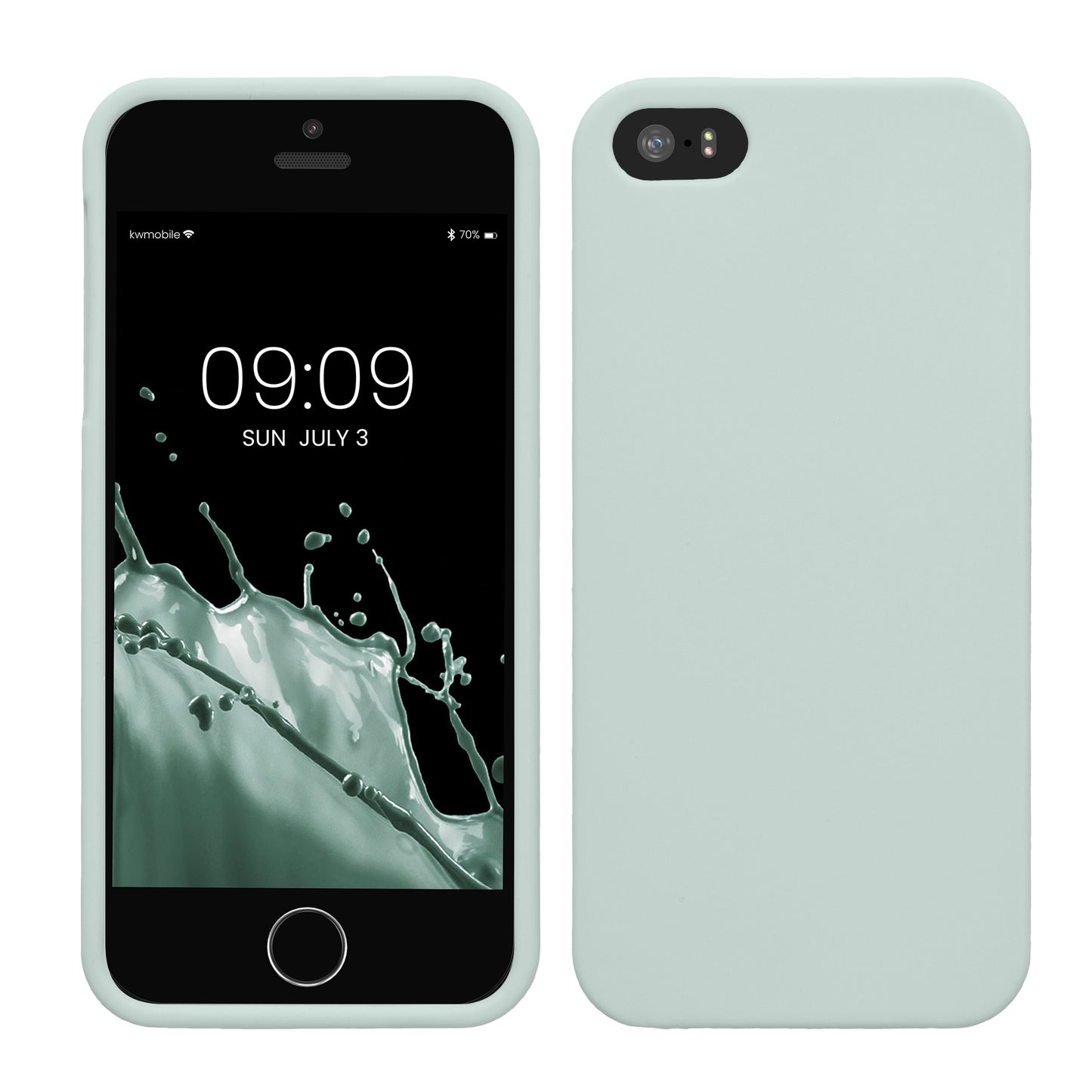 kwmobile Handyhülle für Apple iPhone SE (1.Gen 2016) / iPhone 5 / iPhone 5S Hülle - Kabelloses Laden - Schutzhülle Cover