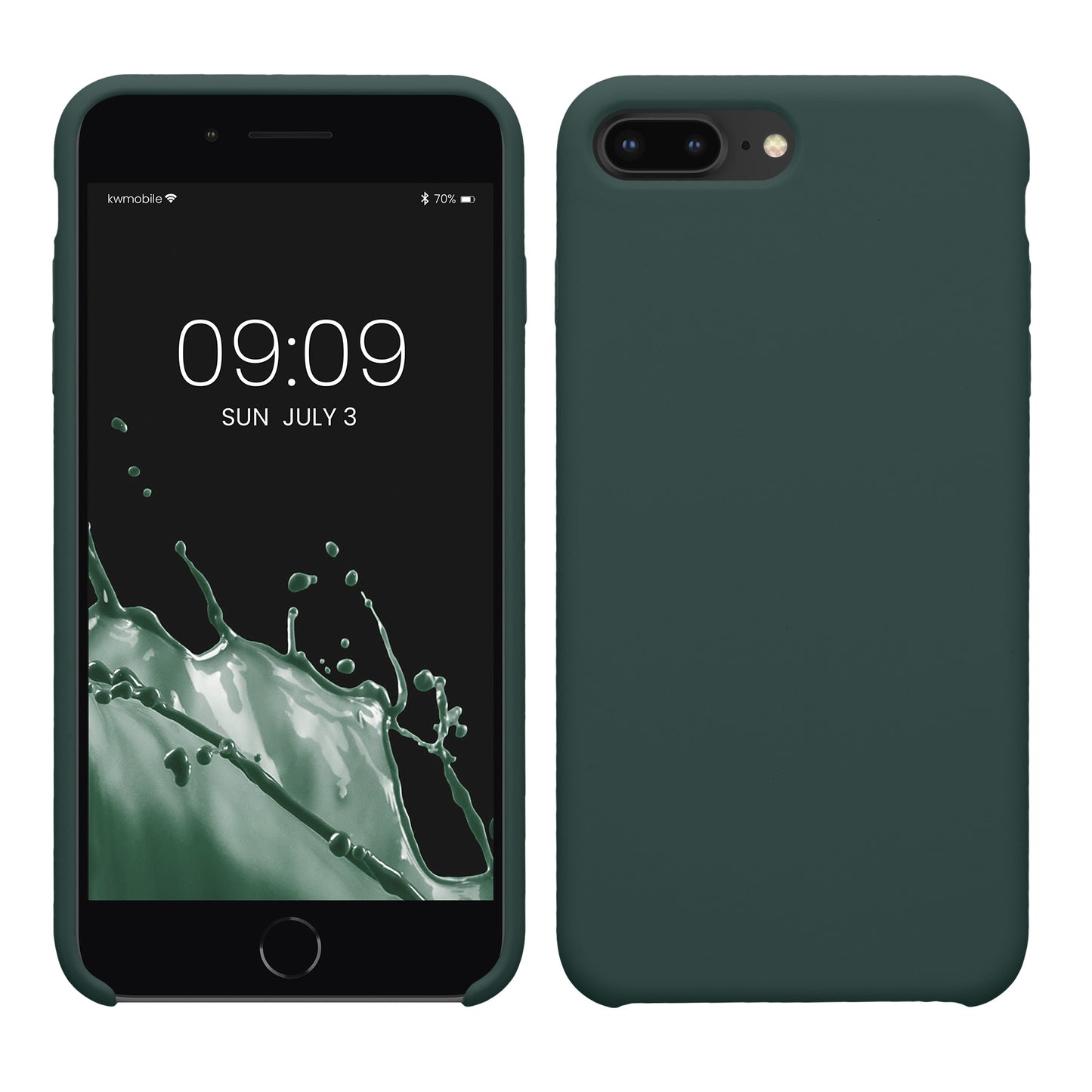 kwmobile Handyhülle für Apple iPhone 7 Plus / iPhone 8 Plus Hülle - Case Silikon - Kabelloses Laden - Schutzhülle Cover