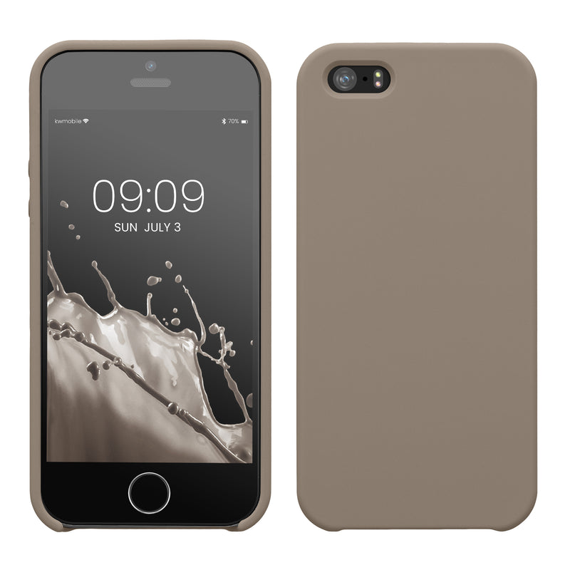 kwmobile Handyhülle für Apple iPhone SE (1.Gen 2016) / iPhone 5 / iPhone 5S Hülle - Case Silikon - Kabelloses Laden - Schutzhülle Cover