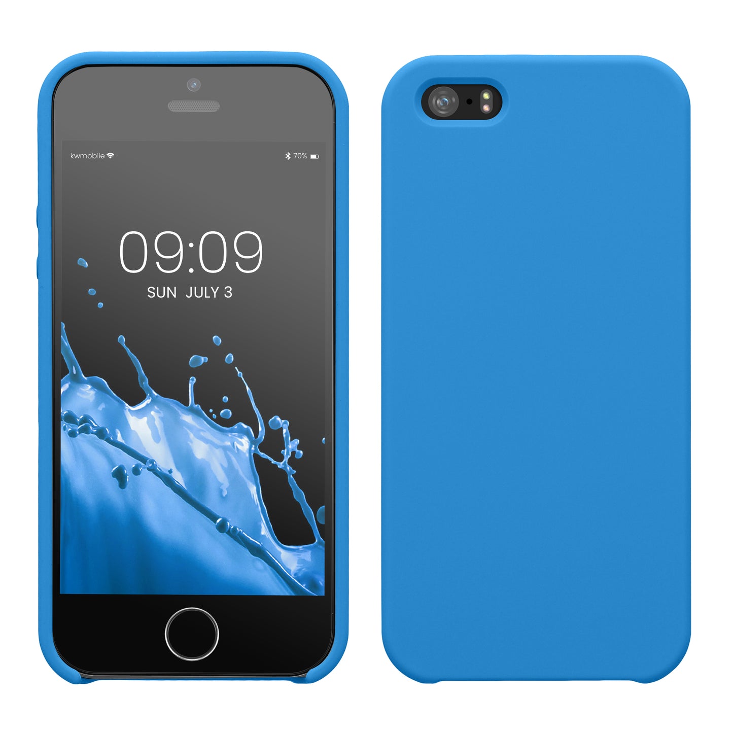 kwmobile Handyhülle für Apple iPhone SE (1.Gen 2016) / iPhone 5 / iPhone 5S Hülle - Case Silikon - Kabelloses Laden - Schutzhülle Cover