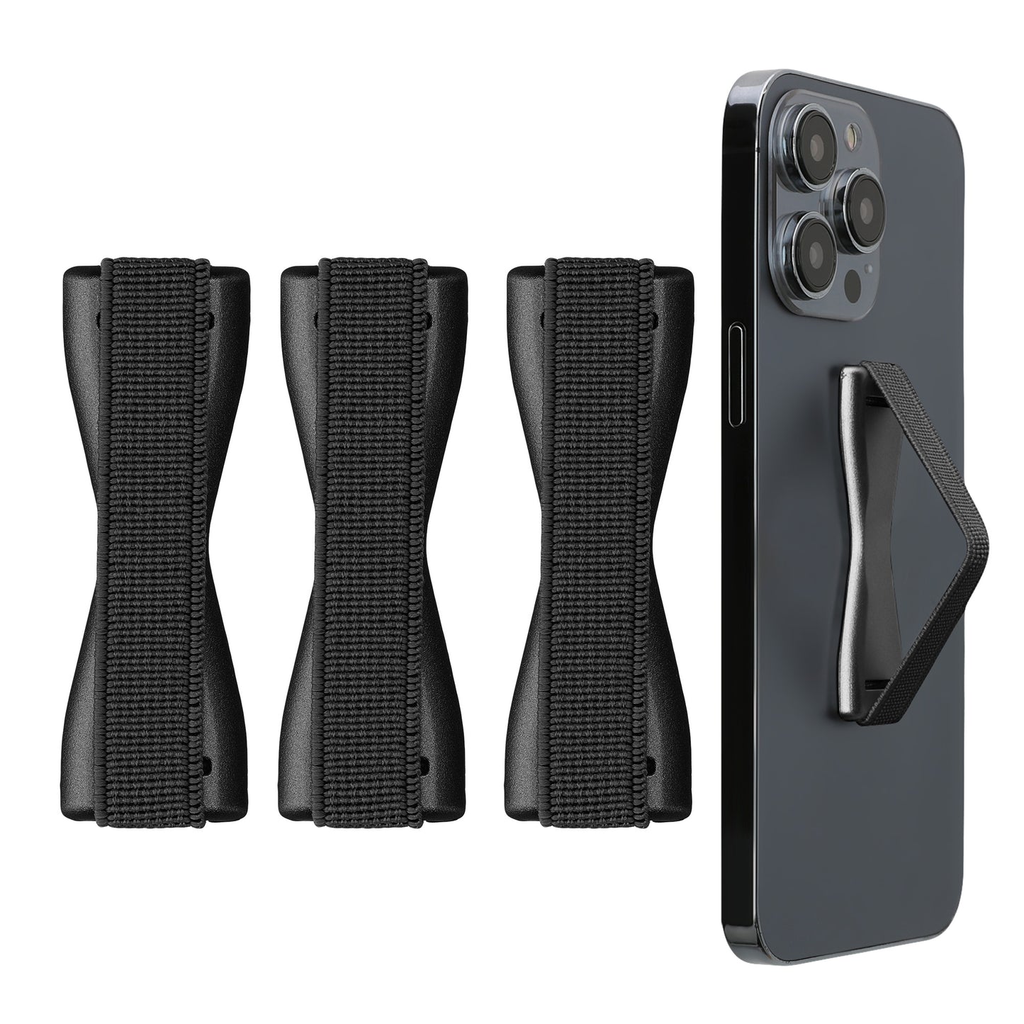 kwmobile Smartphone Fingerhalter Set - Handy Halter Griff Halterung Einhandbedienung - 3x Handyhalter