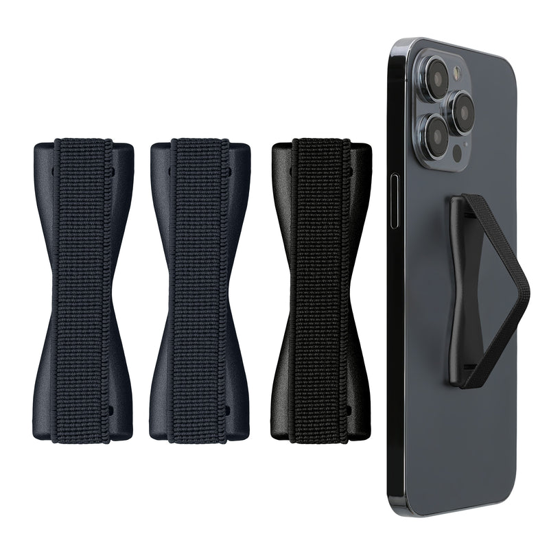 kwmobile Smartphone Fingerhalter Set - Handy Halter Griff Halterung Einhandbedienung - 3x Handyhalter