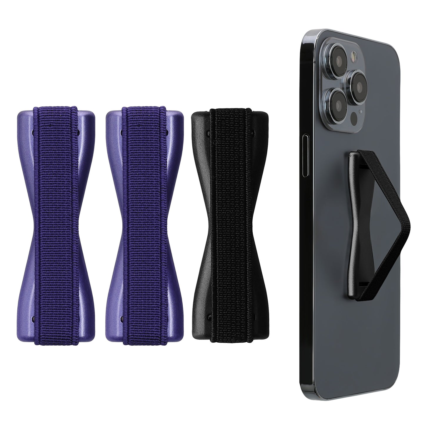kwmobile Smartphone Fingerhalter Set - Handy Halter Griff Halterung Einhandbedienung - 3x Handyhalter