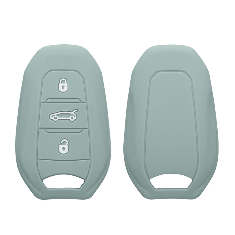 kwmobile Autoschlüssel Silikon Hülle kompatibel mit Peugeot Citroen 3-Tasten Smartkey Autoschlüssel (nur Keyless Go) - Schlüsselhülle in Cool Mint Cool Mint  