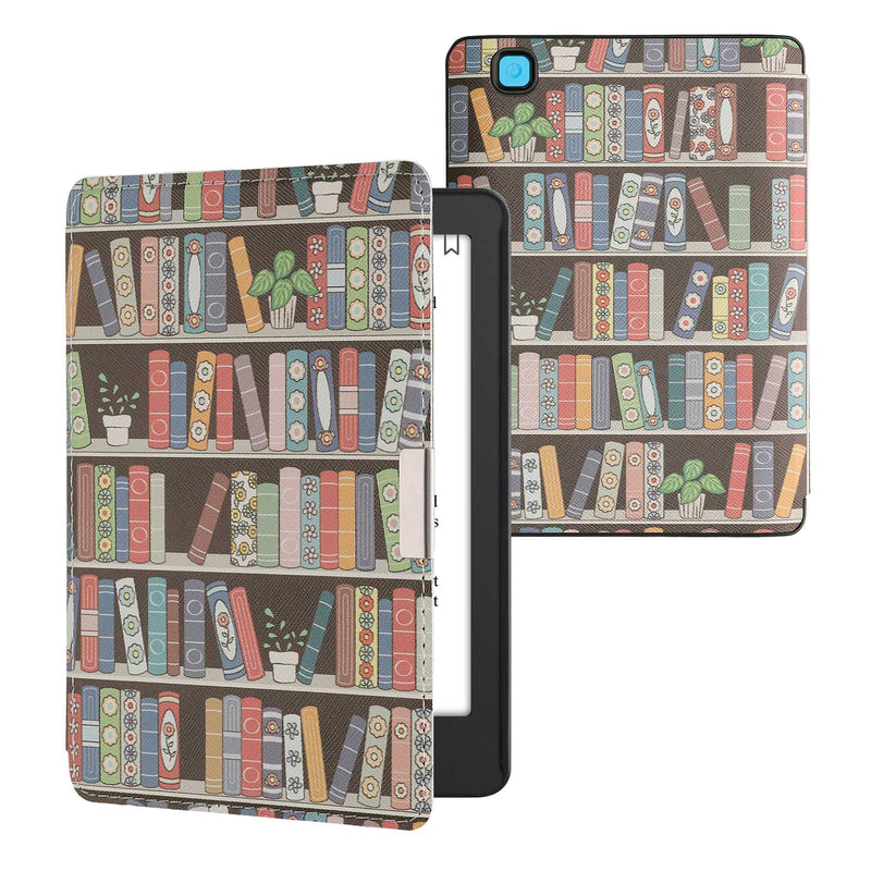 kwmobile Schutzhülle für Kobo Aura Edition 2 Hülle - eReader Flip Case mit Auto Sleep Funktion - Galaxie Baum Wiese