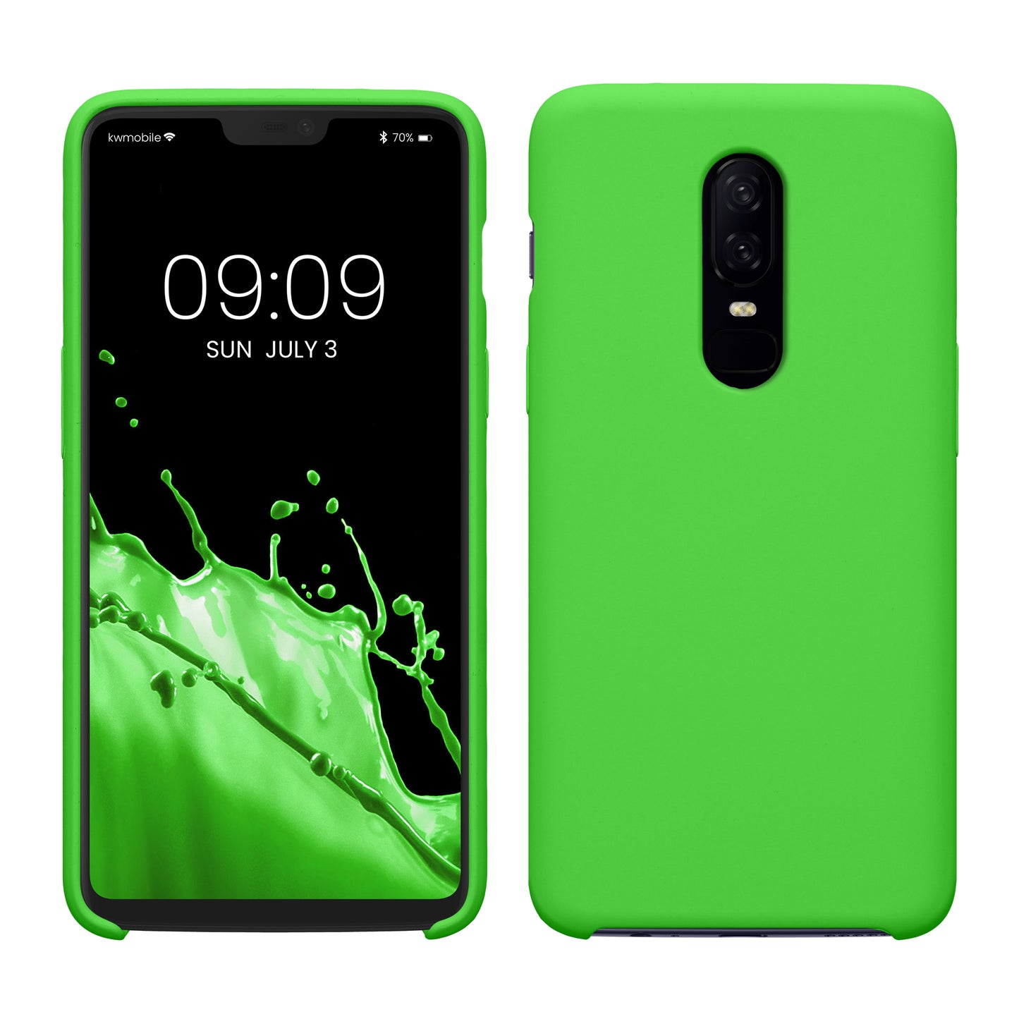 kwmobile Handyhülle für OnePlus 6 Hülle - Case Silikon - Kabelloses Laden - Schutzhülle Cover