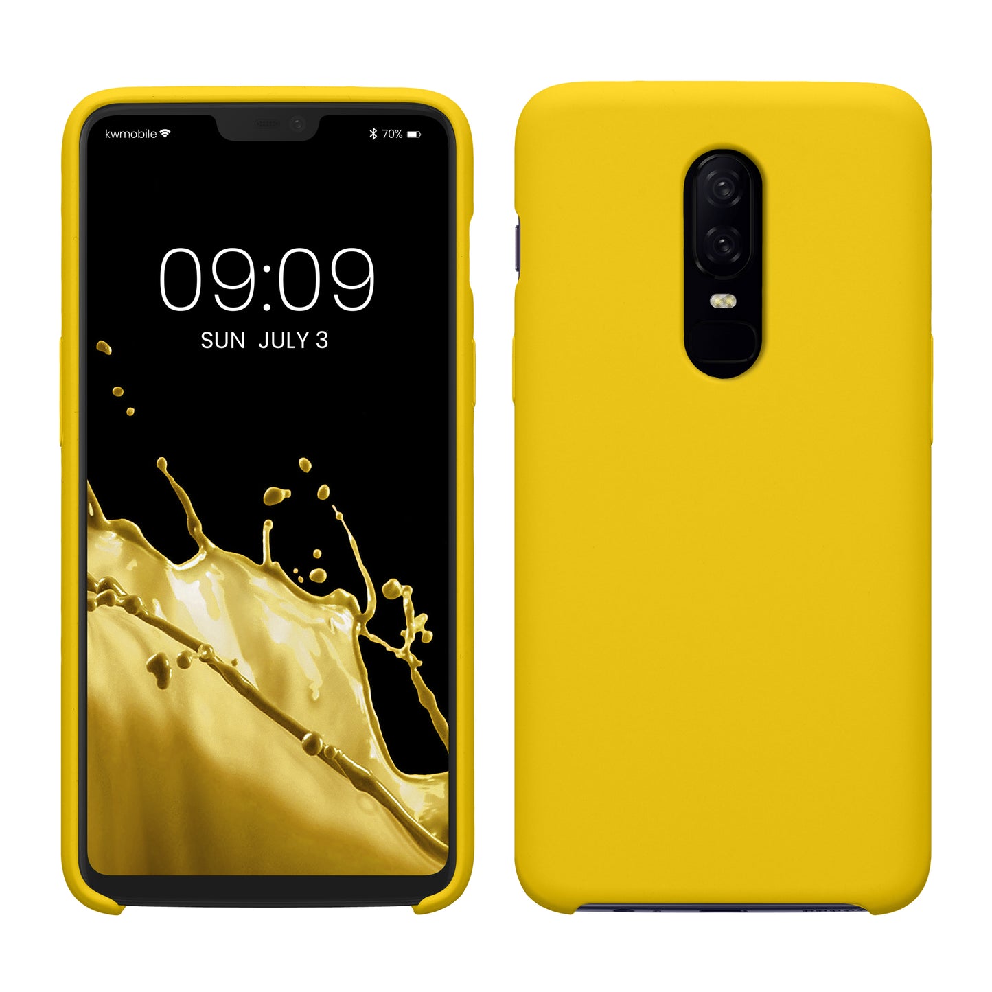 kwmobile Handyhülle für OnePlus 6 Hülle - Case Silikon - Kabelloses Laden - Schutzhülle Cover