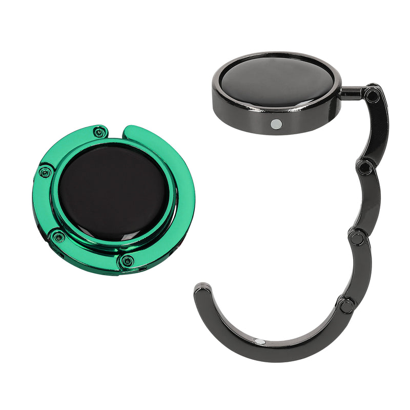 kwmobile Taschenhalter für Tisch - 2x Handtaschenhalter für Tisch - Taschenhaken faltbar - Taschen Aufhänger - Taschen Halter Haken - Tischhaken Set