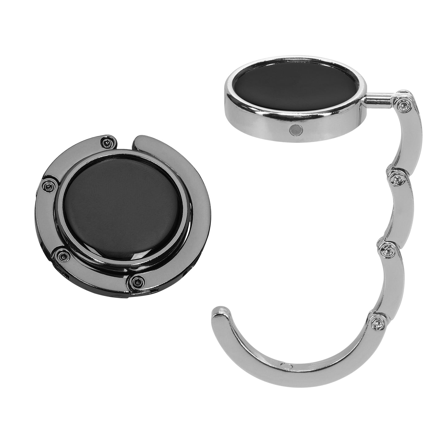 kwmobile Taschenhalter für Tisch - 2x Handtaschenhalter für Tisch - Taschenhaken faltbar - Taschen Aufhänger - Taschen Halter Haken - Tischhaken Set