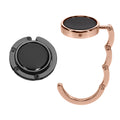 kwmobile Taschenhalter für Tisch - 2x Handtaschenhalter für Tisch - Taschenhaken faltbar - Taschen Aufhänger - Taschen Halter Haken - Tischhaken Set