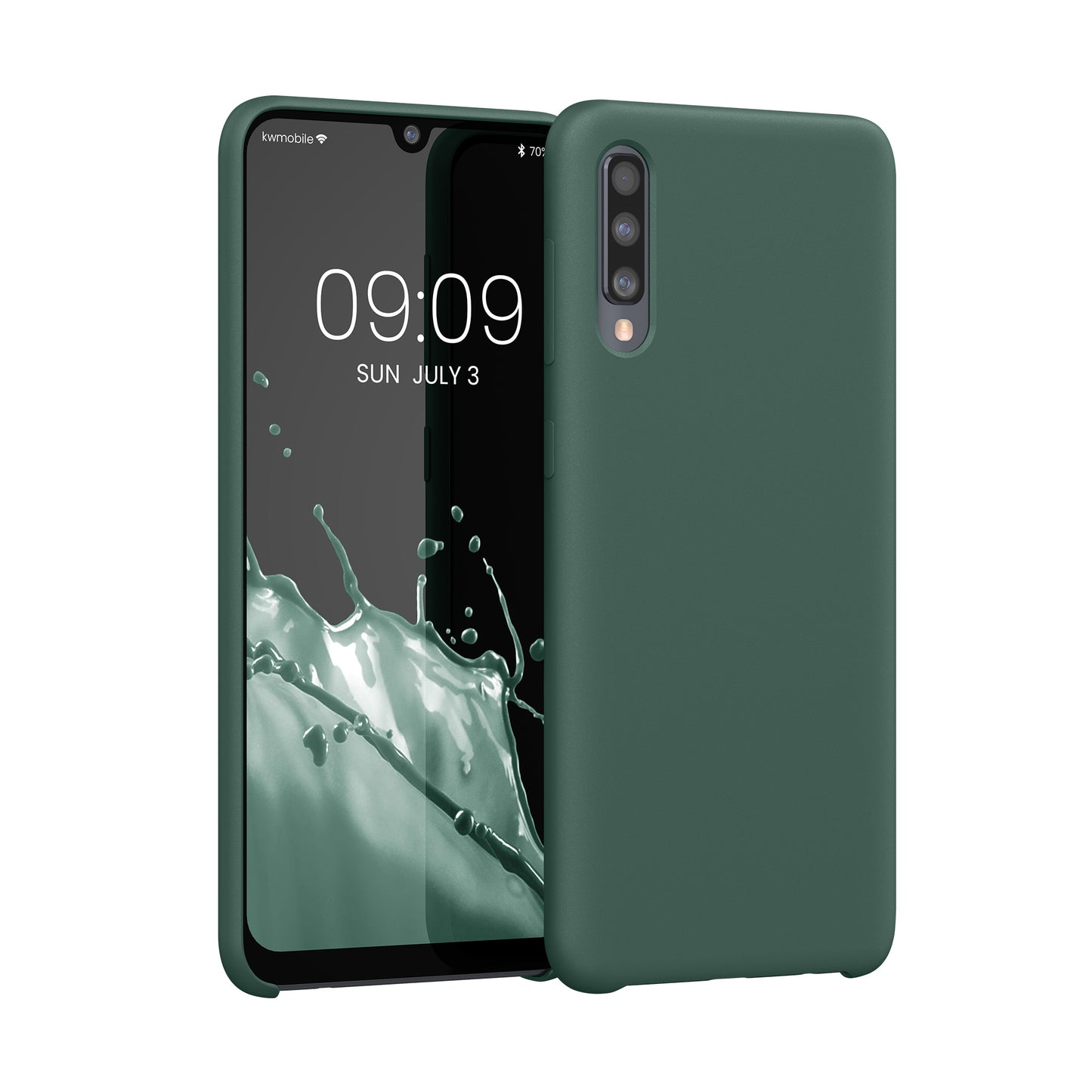 kwmobile Handyhülle für Samsung Galaxy A50 Hülle - Case Silikon - Kabelloses Laden - Schutzhülle Cover