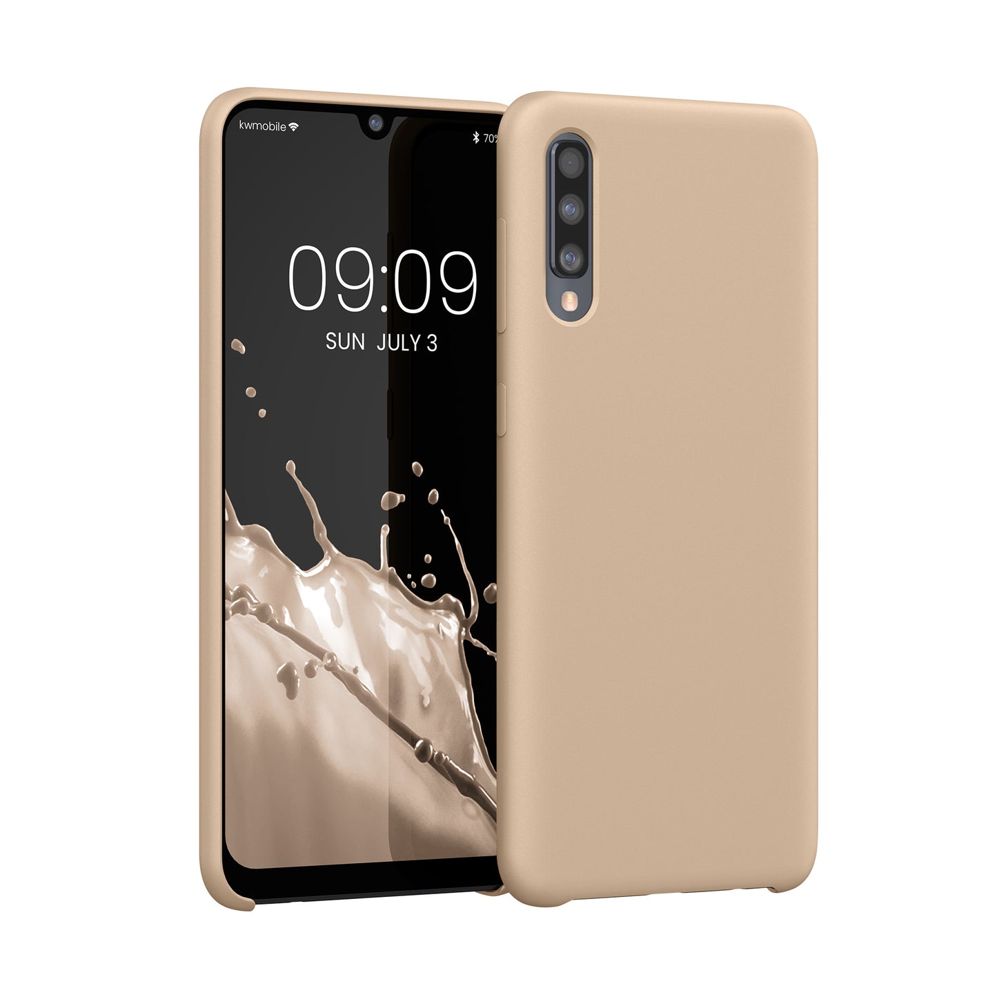 kwmobile Handyhülle für Samsung Galaxy A50 Hülle - Case Silikon - Kabelloses Laden - Schutzhülle Cover