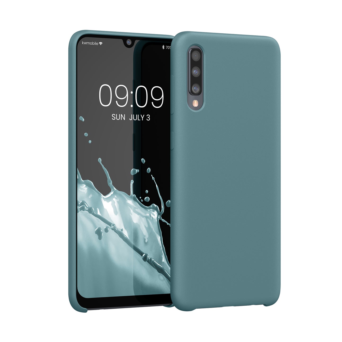 kwmobile Handyhülle für Samsung Galaxy A50 Hülle - Case Silikon - Kabelloses Laden - Schutzhülle Cover